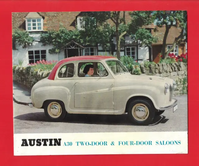 Austin A30 Two-Door & Four-Door Saloons 6 Page Foldout Type Brochure 1271
