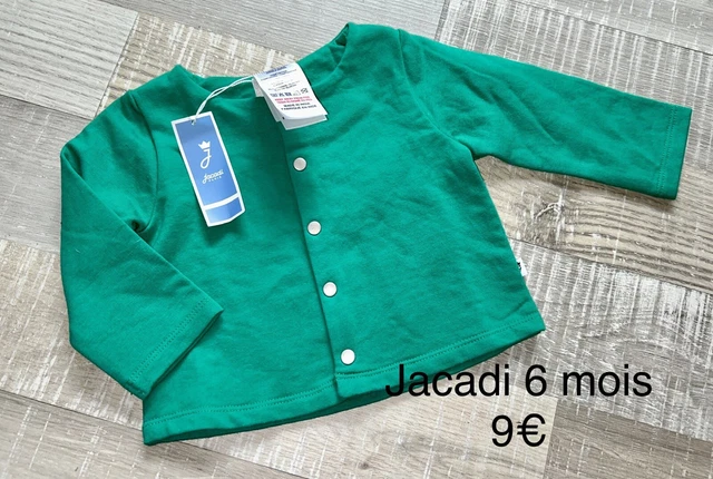 Gilet Cardigan épais Jacadi 6 Mois - Bleu Très Pâle Pour Bébé Fille, Occasion Très Bon état