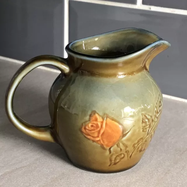 Vintage Wade Irish Porcelain Jug.  Made in Ireland. Rose Design. 11cm Tall.