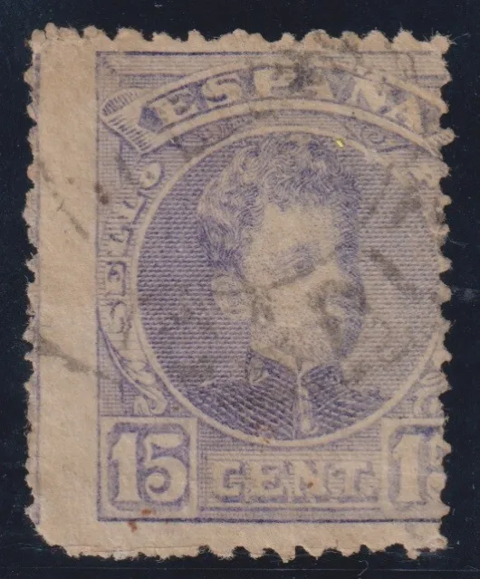 Año 1901 . Sello serie Cadete de 15 c. con gran desplazamiento del dentado, RRR