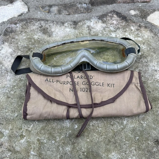 ORIGINAL WWII WW2 US Polaroid All Purpose No. 1021 Goggles ORIGINAL WWII WW2 US Polaroid All Purpose No. 1021 Goggles