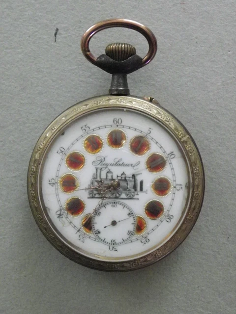Grande Montre Gousset Régulateur 8 Jours - Mécanique Manuelle, Phases De Lune, Fabriquée Vers 1900-1909