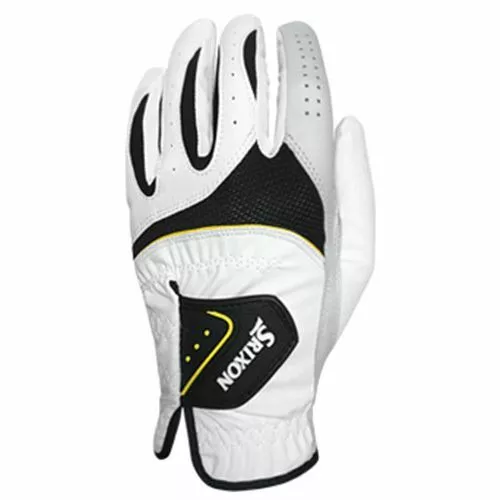 Srixon Mens Left Hand Golf Glove HI-BRID Left-Handed Golf Gloves Leather White
