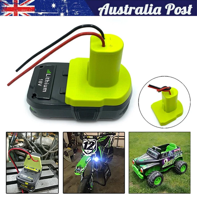 POWER WHEELS ADAPTER for Ryobi One+ 18V Lithium Ion Battery Dock Power