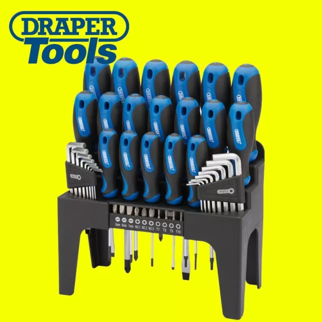 Draper Tools 865/44 44PC Soft Grip Screwdriver + Hex Key & Bit Set