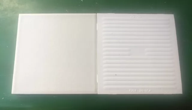 2 pcs.  American Olean Crystalline Almond 6x6 ceramic tile #387 vintage 60s 70s