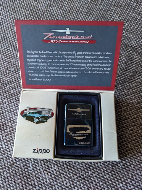 Zippo Lighter Thunderbird 50th Anniversary Limited 3893/5000 New