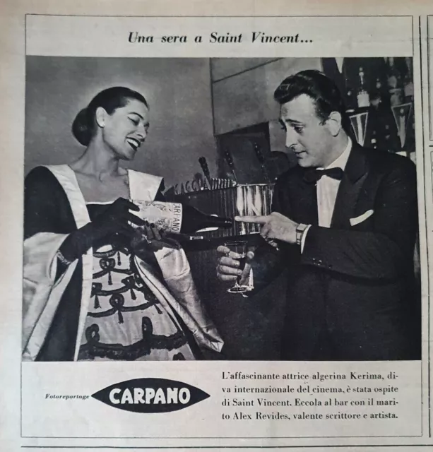 Carpano Torino Vermouth Punt E Mes Advert Pubblicita' D'epoca Advertis Adv!Cvd21