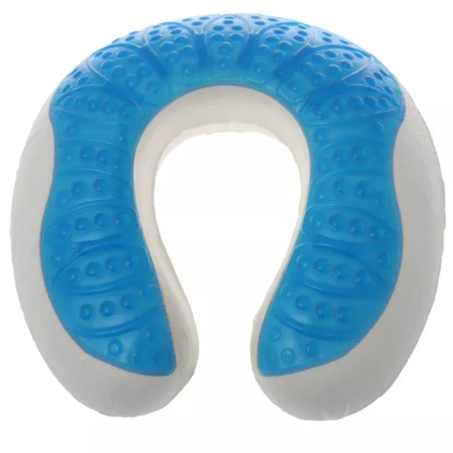 Contour Memory Foam Travel Neck Pillow with Cooling Gel