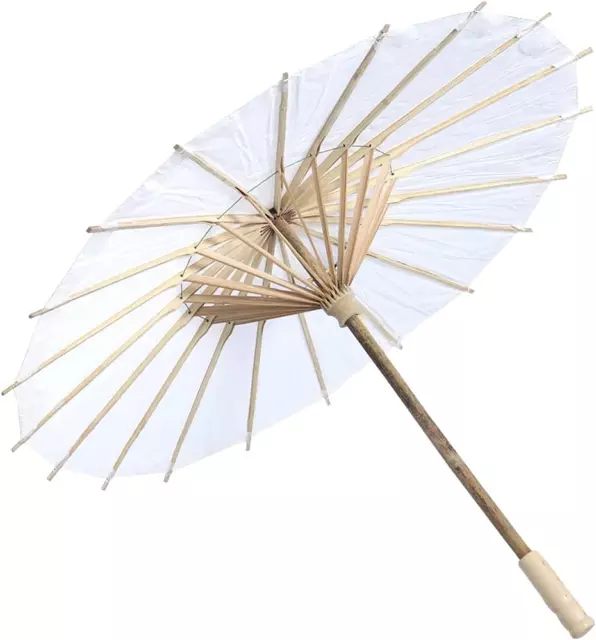 BESPORTBLE Oil Paper Umbrella Chinese Style White Umbrella Asian Decorative P...