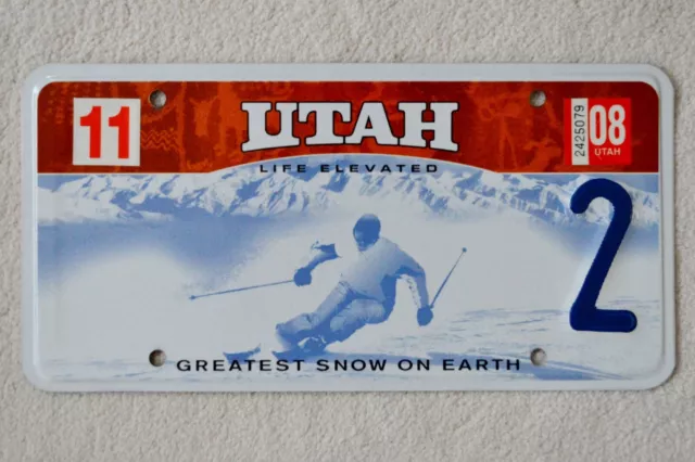 Utah Greatest Snow on Earth License Plate #2 +++ Ski UT