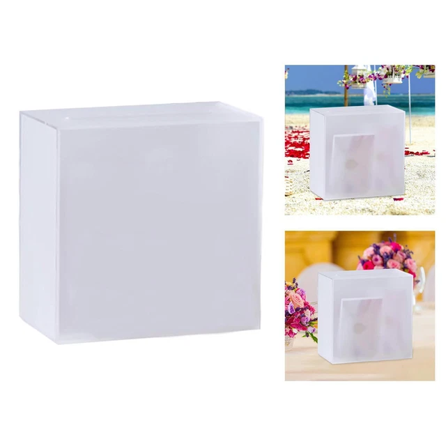 Boîte à Cartes De Mariage Ou événement QISOLIY - Noir - Format Cube 22,1 Cm - Personnalisable - Pour Cadeaux, Cartes, Tirelire