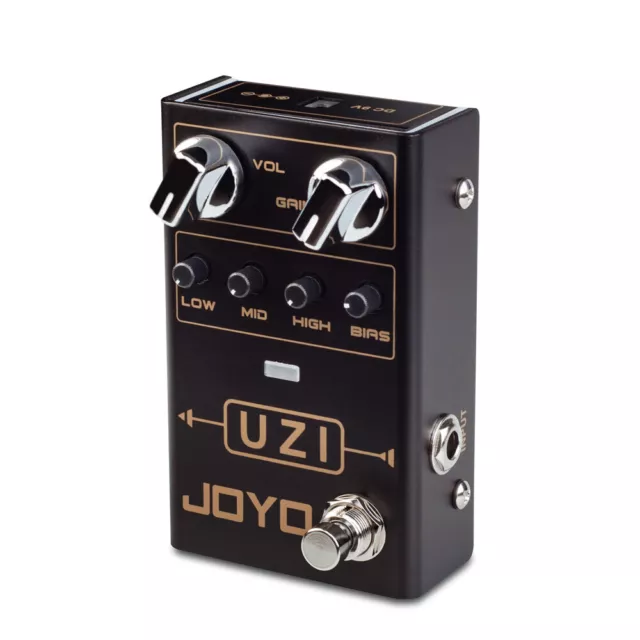 Joyo R-03 Uzi Guitar Distortion Electric Pedals Processor Footswitch DC 9V