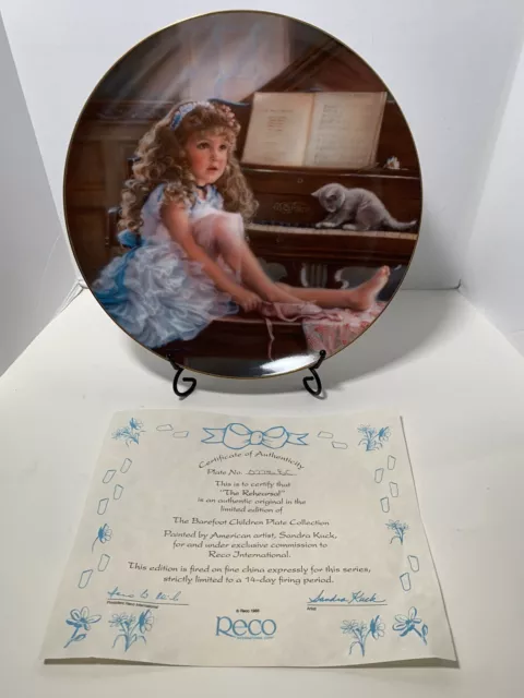 1988 "The Rehearsal" Barefoot Children Plate Collection “Ballerina” Sandra Kuck