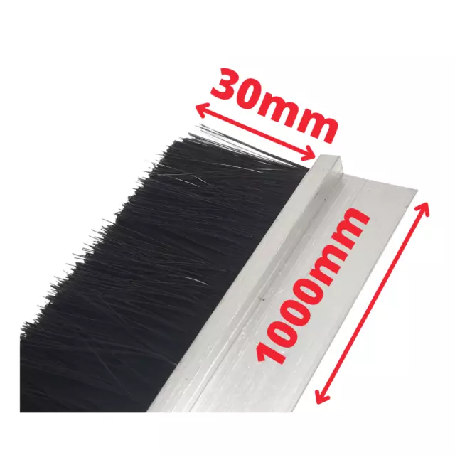 Door Draught Excluder Brush Strip Bar 30 mm Stormguard Heat Seal Energy Savings