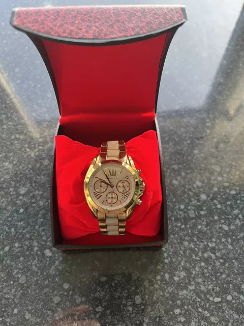 Michael Kors Bradshaw Ladies Chronograph Watch Rose Gold Bracelet MK6066