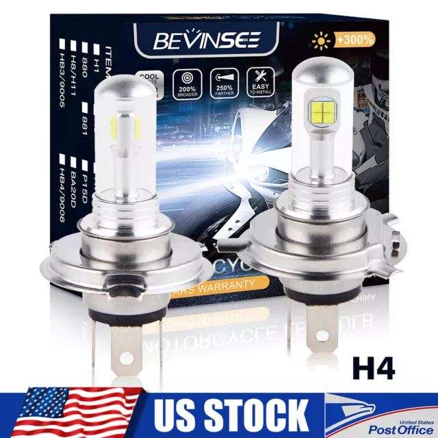 Bevinsee H4 9003 LED Headlights Lamp Bulbs For Yamaha TW200 WR250F WR400F WR450F