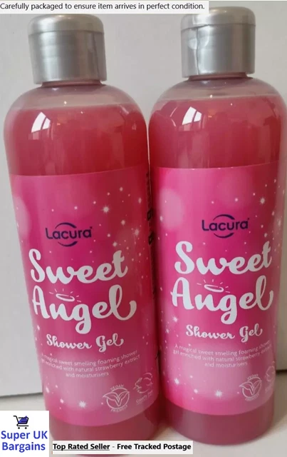 SWEET ANGEL 2X 500ml Lacura Shower Gel Strawberry Extract ALDI Natural ...