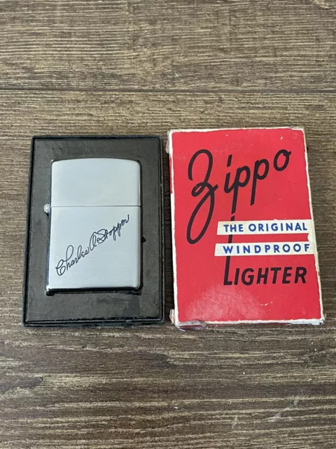 Unfired NOS 1946-47 Zippo Lighter 3 Barrel In Box. Free Ship