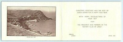 Rotary Club Greetings Card From Jersey 1951 Bonne Nuit Bay