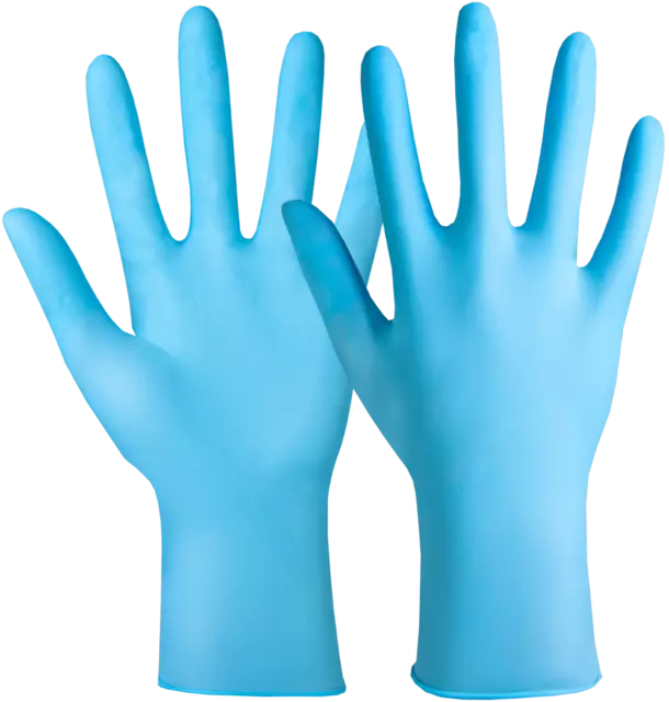 100 Stück NITRIL Handschuhe Einweghandschuhe / Einmalhandschuhe puderfrei blau