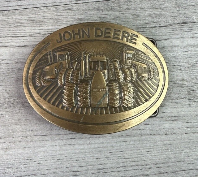 Vintage 1981 John Deere 8450 Series Tractor Brass Belt Buckle