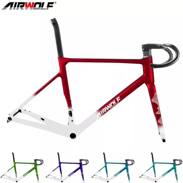 AIRWOLF T1100 Carbon Rennrad Rahmen 700*38c Aero Leichtgewichten Fahrrad 950g