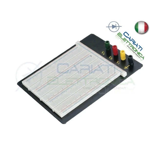 Breadboard MB-102 830 Contatti - Basetta Per Circuiti Elettronici, Sperimentazione