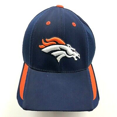 Vintage Reebok Denver Broncos Cappello Berretto Uno Misura Regolabile Blu Orange