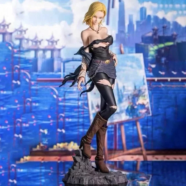 DRAGON BALL FIGURINE C18 sexy adulte 30cm 2 tête interchangeable Statue  Android EUR 44,90