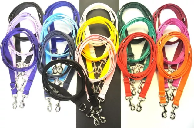 Police Style Dog Training Lead Double Ended Leash Multi-Functional 20mm 25mm