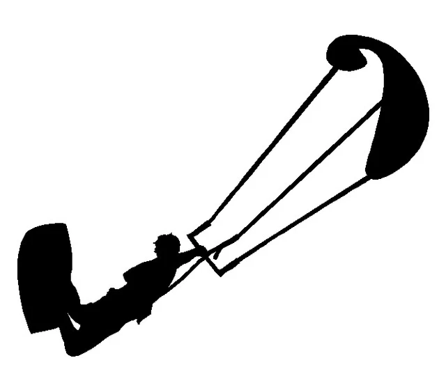 Kiteboarding Vinyl Decal Kitesurfing Car Truck Window Laptop Board Sticker