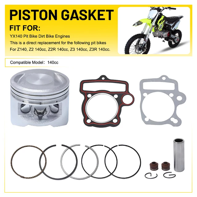 Kit Piston 56mm Pour Moteur Moto Cross YX140/150cc - Compatible PitsterPro, Stomp, Thumpstar, SDG, GPX