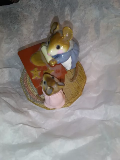 Wee Forest Folk - Wm Petersen mouse w/rolling pin - daughter watching