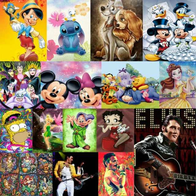 Full Drill 5D Diamond Painting Embroidery Cross Craft Art GIFT Mickey Cartoon UK