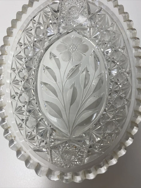 Vintage American Brilliant Cut Glass Bowl/Dish 6