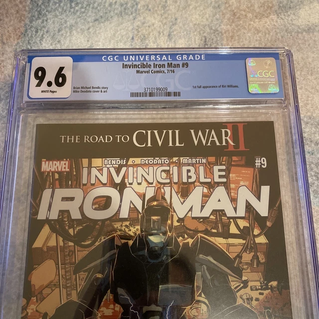 Invincible Iron Man #9 Cgc 9.6 White Pages // 1St Full Appearance Riri Williams 2