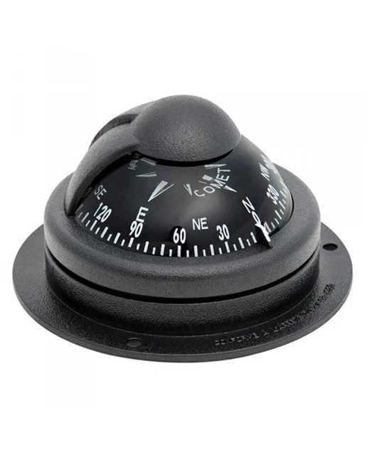 Compas Comet - fixation à plat - noir - En blister