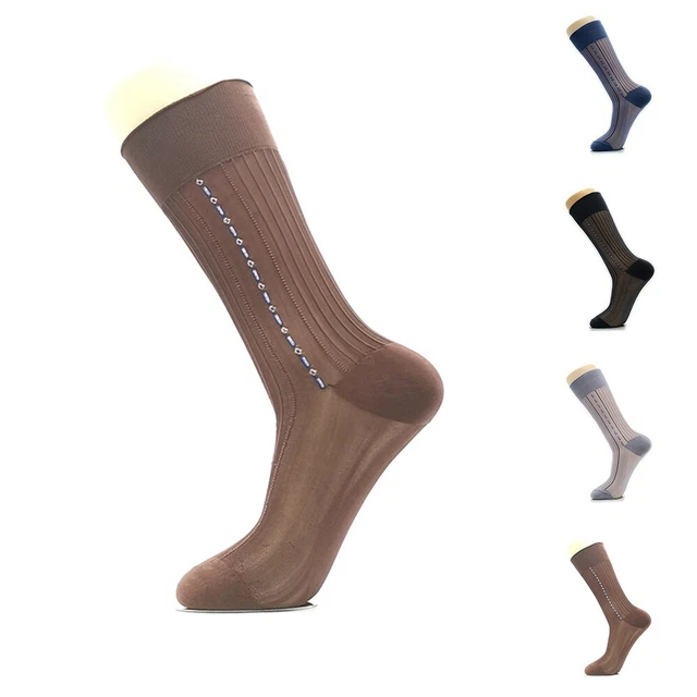 Hommes Chaussettes 1 Paires Lot Rayé Décontracté Mode Sexy Hauteur Genou Présent