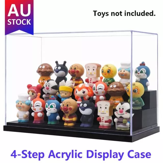 Acrylic Display Box Clear Case Dustproof for Model Toys Figures Collectibles AU