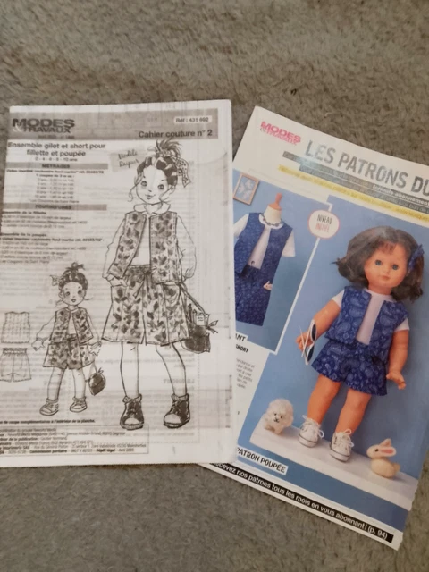 Patron De Couture Vintage MODES ET TRAVAUX - Robe Pour Fille 4, 6, 8 Ans - Mars 1994 - Non Découpé