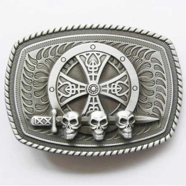 Celtic Croce Metallo Cintura Fibbia Biker UK Nodo Araldico