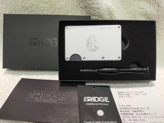 American Express AMEX Centurion The Ridge Alminium Wallet White NEW From JAPAN