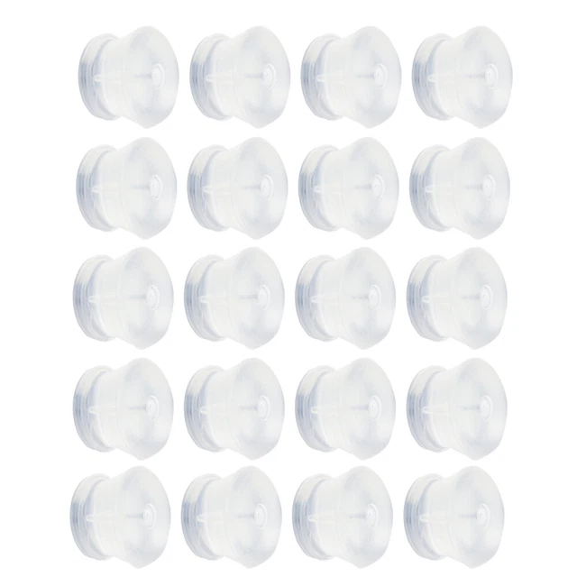 100 Pcs Pierced Earring Backs Silicone Screw Earrings Earplugs Gilded