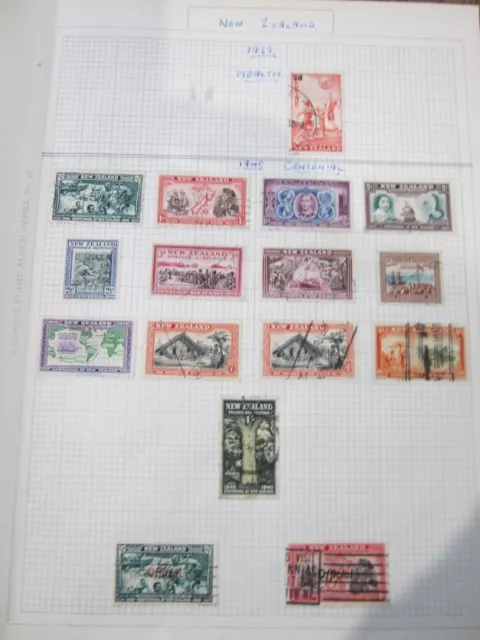 Early NZ stamps 1939-1940 includes Centenary set & Health O/S 16 in total CHEAP