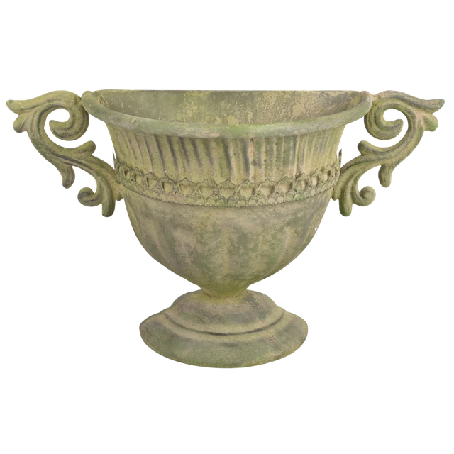 Mur Pot Aged Métal Vert Vase Coupe Seau Pot À Fleurs Vintage Pendues Panier