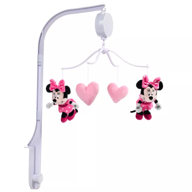 Lambs & Ivy Disney Baby Minnie Mouse Love Pink Musical Baby Crib Mobile Soother 2