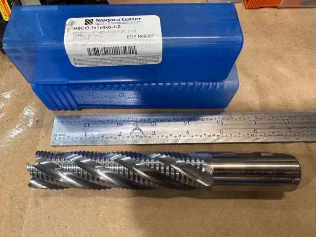 Niagara Roughing End Mill N69307 Hsco 1X1X4X6-1/2" Ticn