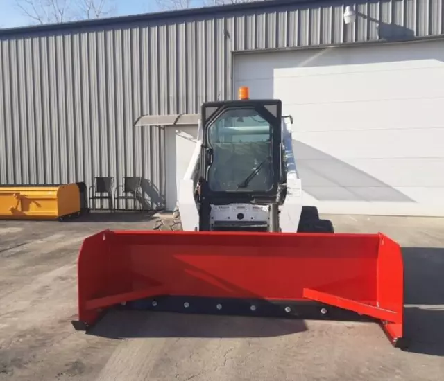 8' Bobcat 30" Snow Pusher Box Skid steer Commercial Plow Box CAT Case Protech