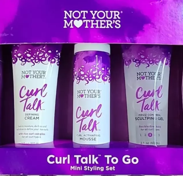 Not Your Mothers Curl Talk To Go 3 Piece Mini Styling Set Gel Mousse Cream